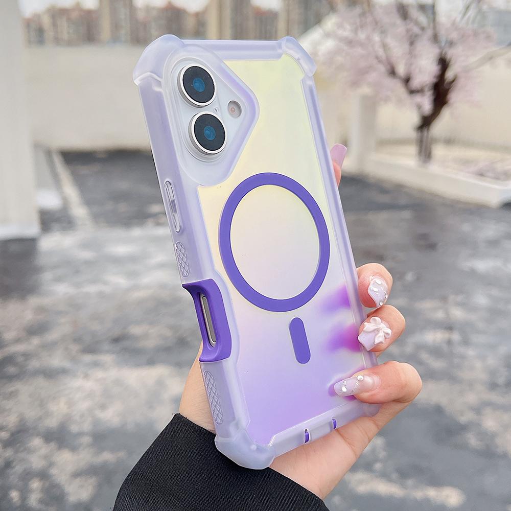 For iPhone 17 Magnetic Case Chameleon Anti Drop TPU+PC Phone Cover