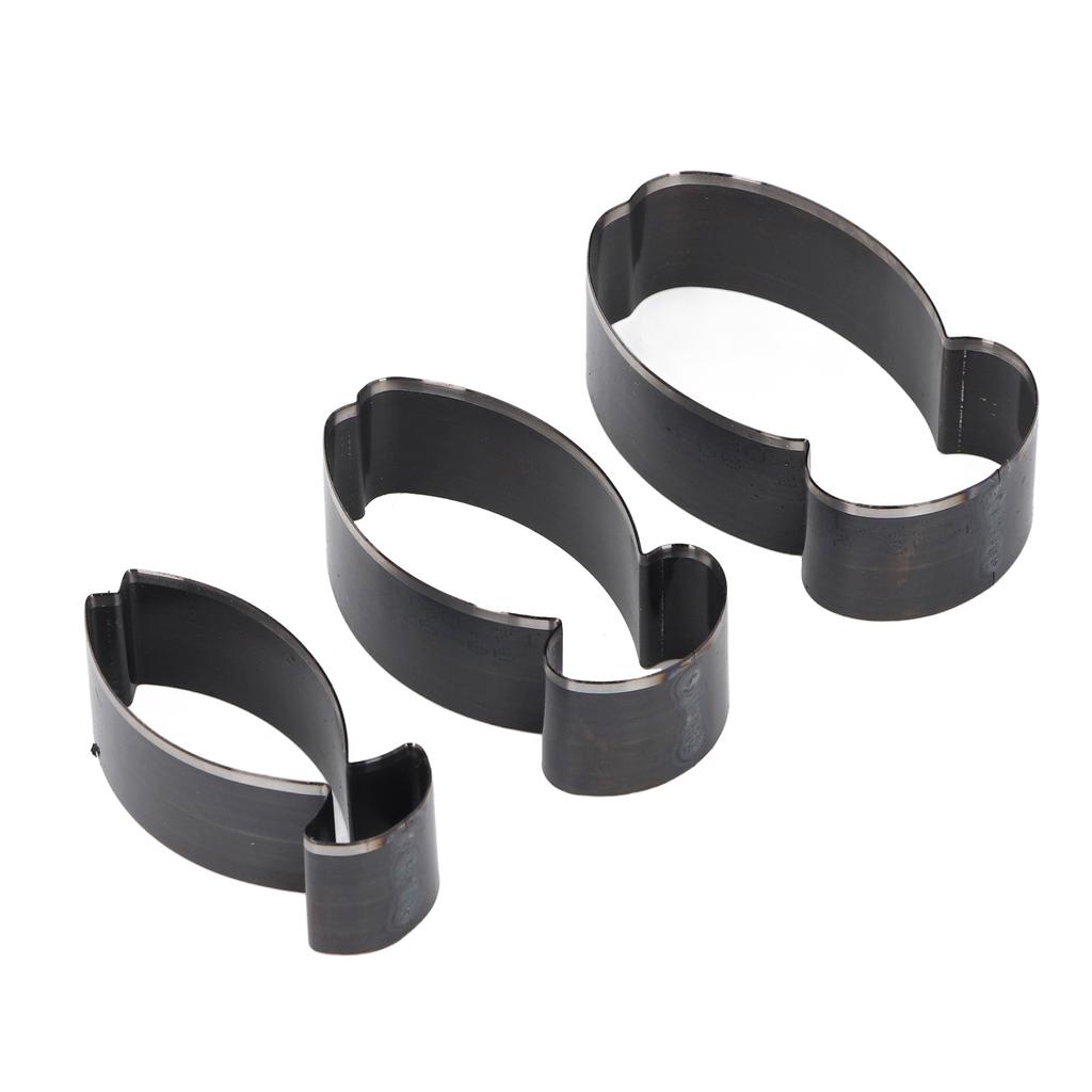 3 Pcs Set Leather Cutting Die Fish Shaped 76 70 61mm Long Alloy Steel Hollow Punching Tool for