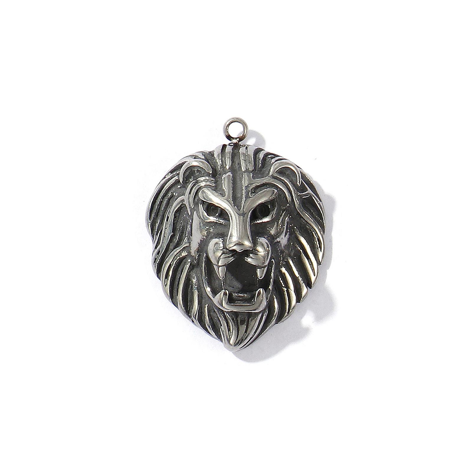

1 Piece 304 Stainless Steel Charms Antique Silver Color Lion S /Wolf S /Tiger S Head Pendants For DIY Necklace Jewelry Making