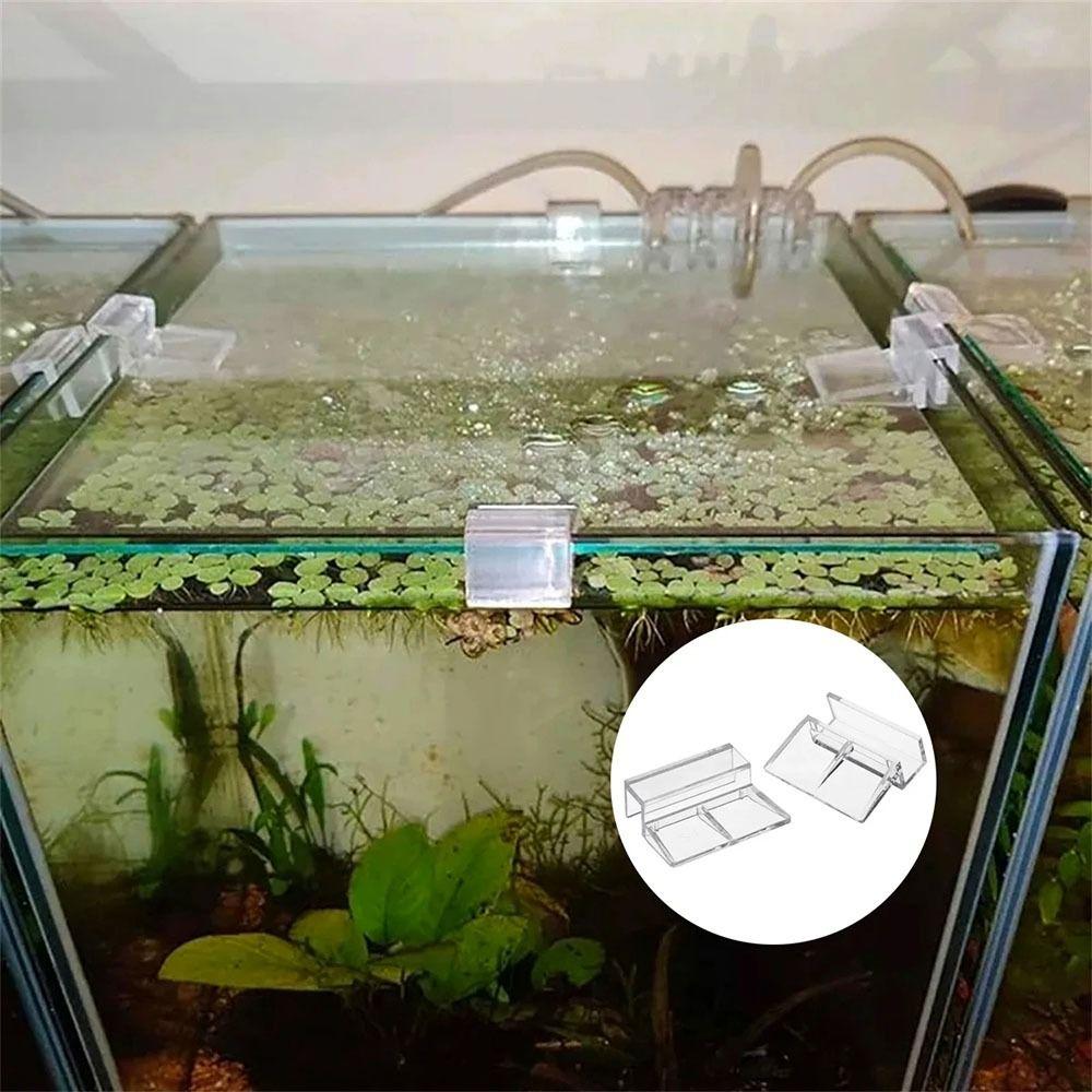 10 Piezas Ancho 5/6/8/10/12mm Soporte para Acuario Acrílico Transparente Soporte para Luz de Filtro de Acuario Clip para Tapa de Vidrio Accesorios para Acuario