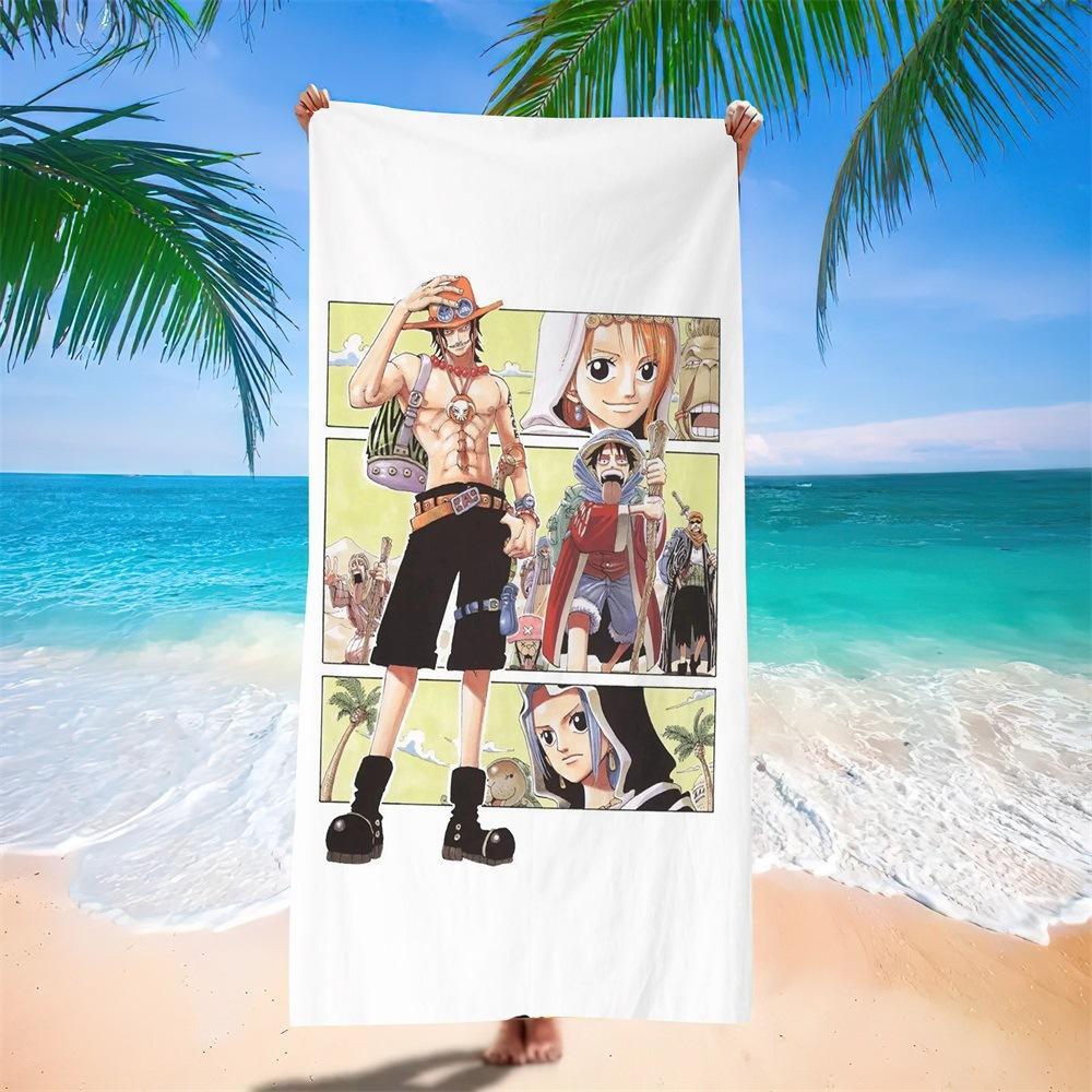 New Anime Character Printed Microfiber Beach Towel Quick Dry Water Absorbent Bath Towel