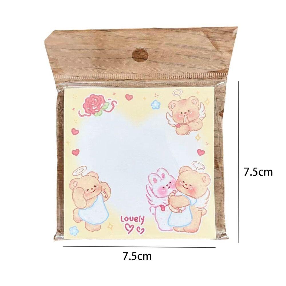 Cute Cartoon Animal Decorative Sticker Original Message Paper Butter Bear Sticky Note  Notebook