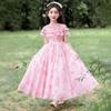 Loose Girls Chiffon Floral Dress Teenagers Children Princess Dress Summer Kids Dresses  Students