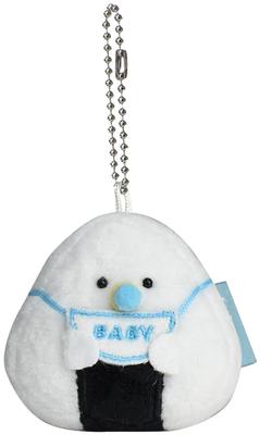 Ippinsha Gyutto Onigiri-san Baby Bib Onigiri-san Mascot Plush Toy Mini with Chain, Gift 47177
