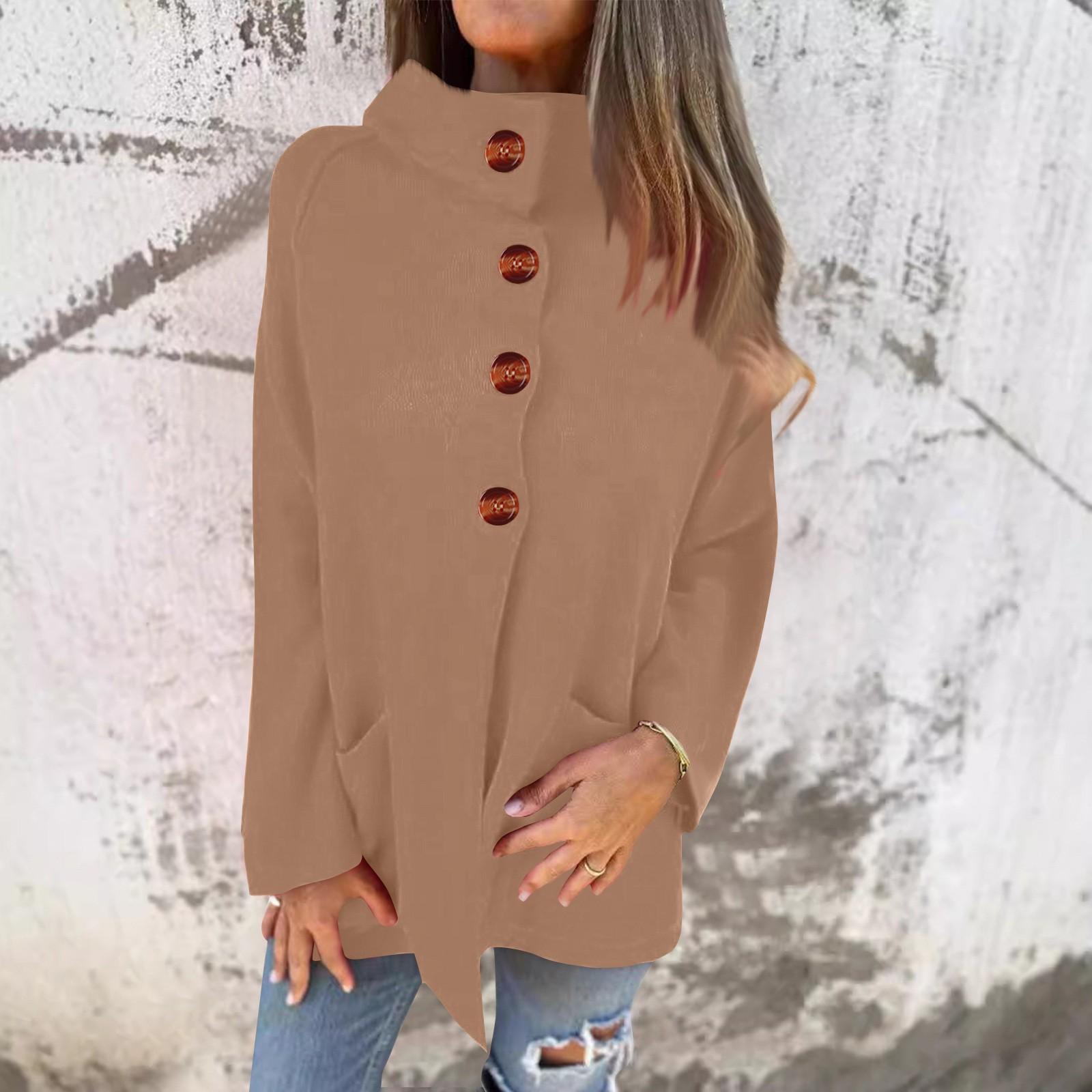 

Женский однотонный кардиган с длинным рукавом и лацканами, повседневный, универсальный, трикотажный жакет на пуговицах XXXL хаки