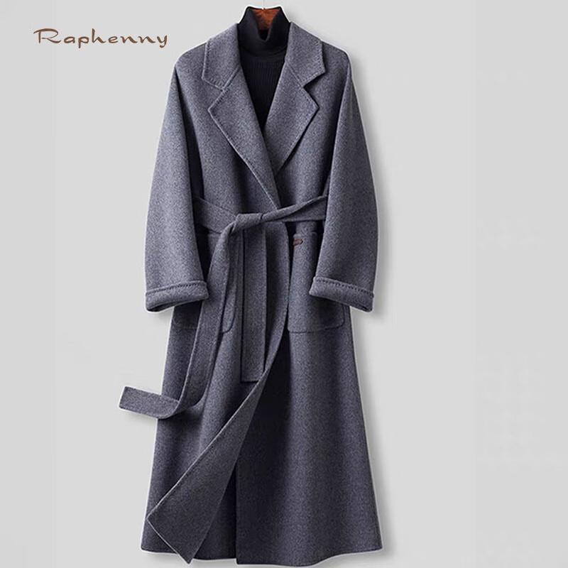 

Женское элегантное двустороннее шерстяное пальто Raphenny с галстуком-воротником OY422 M
