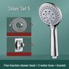 TLXT Silver Handheld Shower Head Set