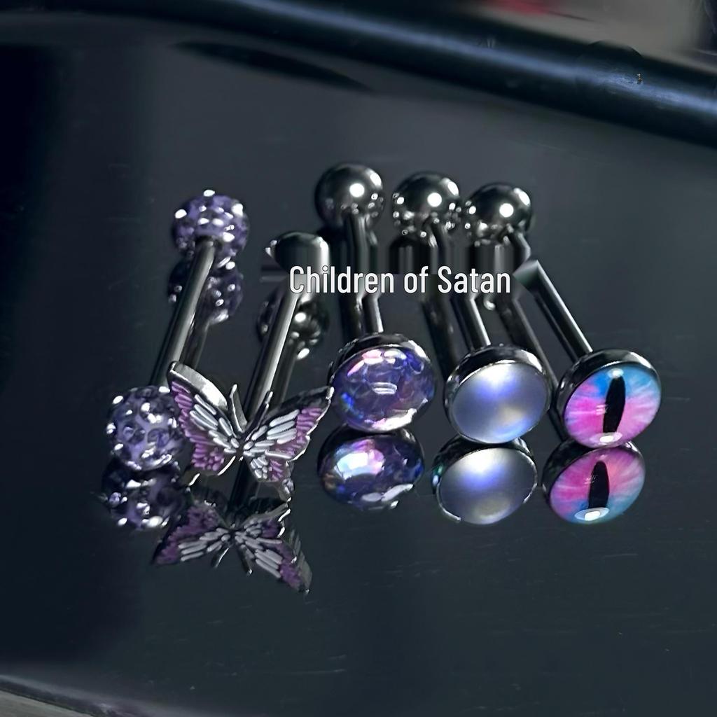 Satan's Child Titanium Steel Tongue Ring - Sweet, Cool, Drink-Friendly, Hot Girl Style
