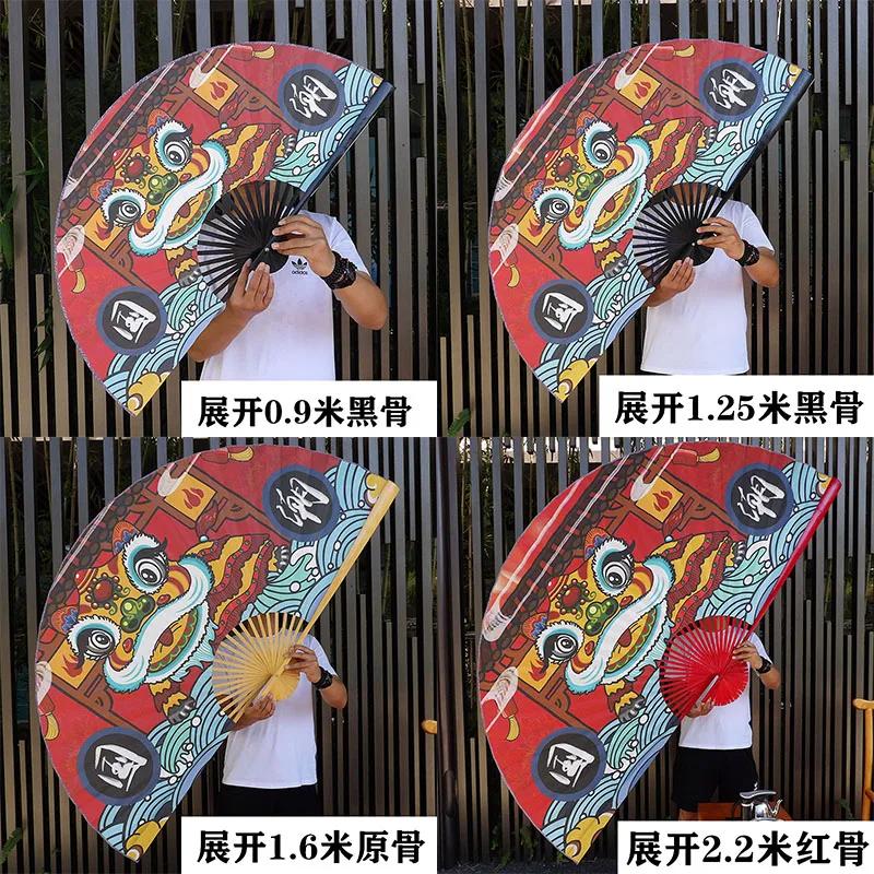 Big Hanging Fan Suitable for Background Fashion Chinese Style Peking Opera Huadan Restaurant Bar Stage Decorative Painting Retro