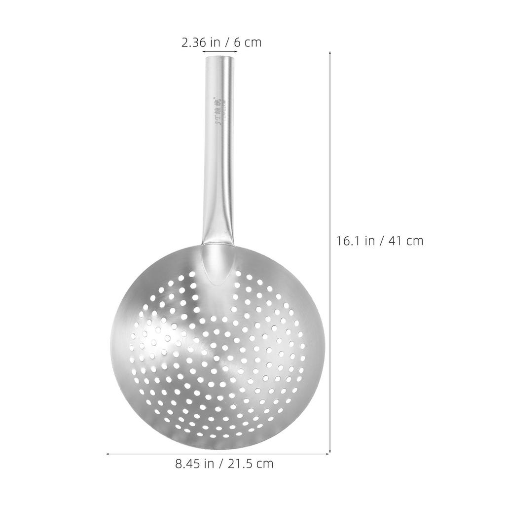 Professional Grade Stainless Steel Skimmer Ladle Fine Mesh Filter Spoon Ergonomic Design Easy Clean for Hot Pot Soup Cooking