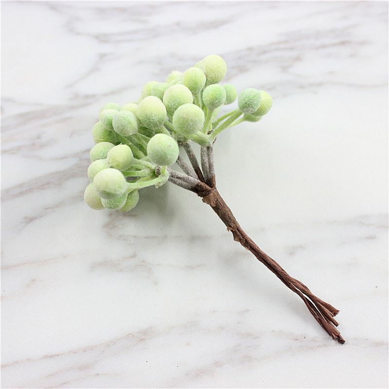 Fake Branches Simulati Leaf Wedding Props Home Artificial Landscaping Pine Needle Berry Hang Frost Flower Tree Branches Leaves