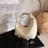 Red Pu Leather Handbag Pu Underarm Bag Fashion Weave Bag  Girls