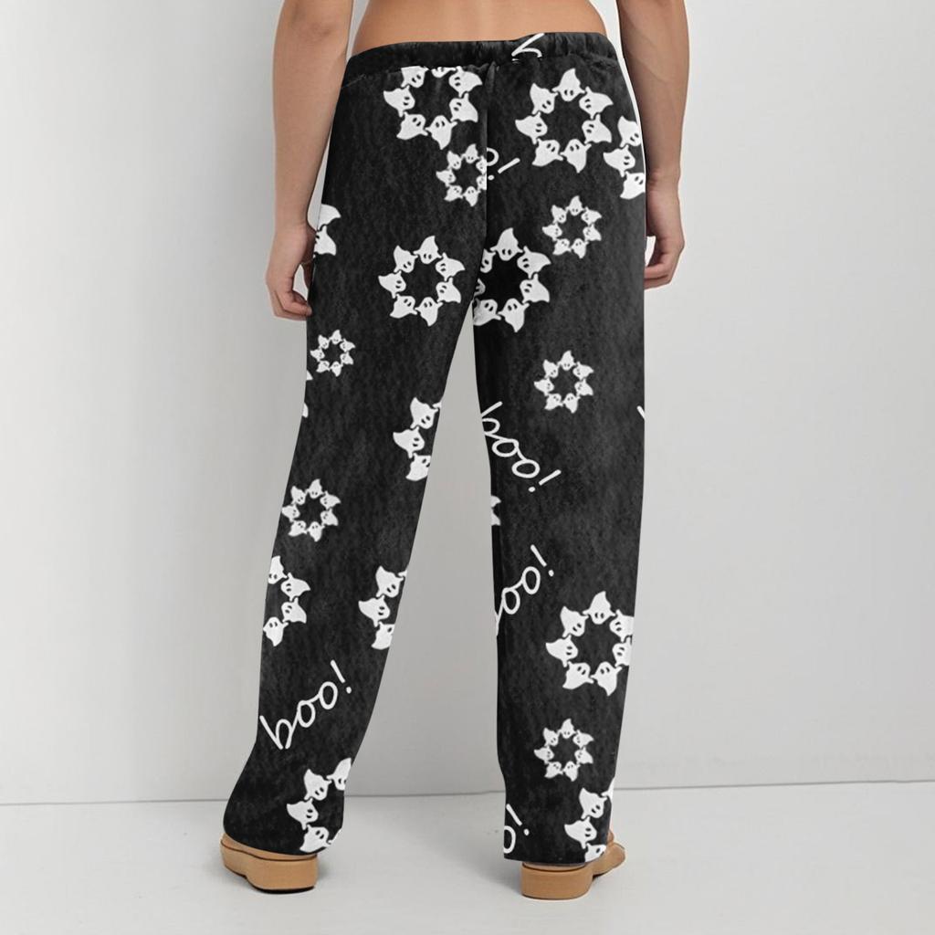 Anime Pajama Pants Sleepwear Casual Drawstring Elastic Waist Pants Comfy Straight Yoga Loose Trousers