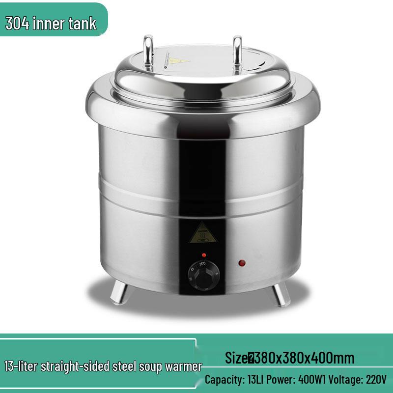 304 Stainless Steel Electronic Soup Warmer and Porridge Cooker for Commercial Use