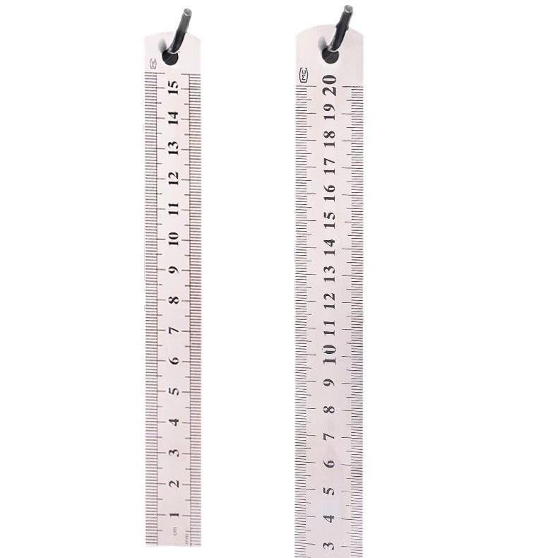 Premium Stainless Steel Double-Sided Ruler for Drafting and Measuring
