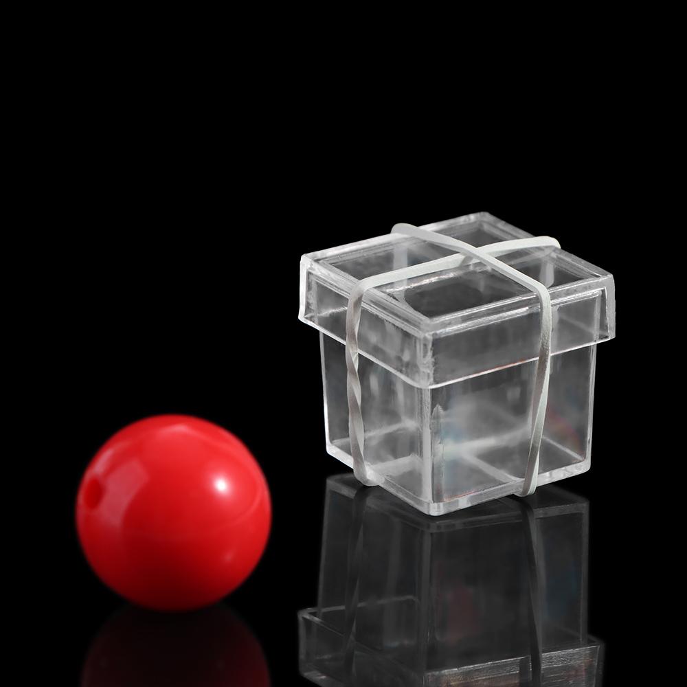 Illusion Magic Clear Ball Through Box Gimmick Props Magic Tricks Ball Penetrate Box  Magic Toys