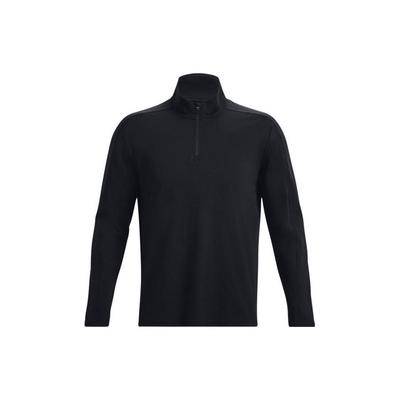 Solid 1/4 Zip Training Slim Fit Long Sleeve T-Shirt Men Tops Black 1379673-001