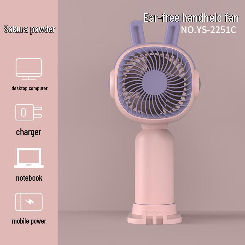 Cute Mini Portable Handheld Fan with Phone Stand
