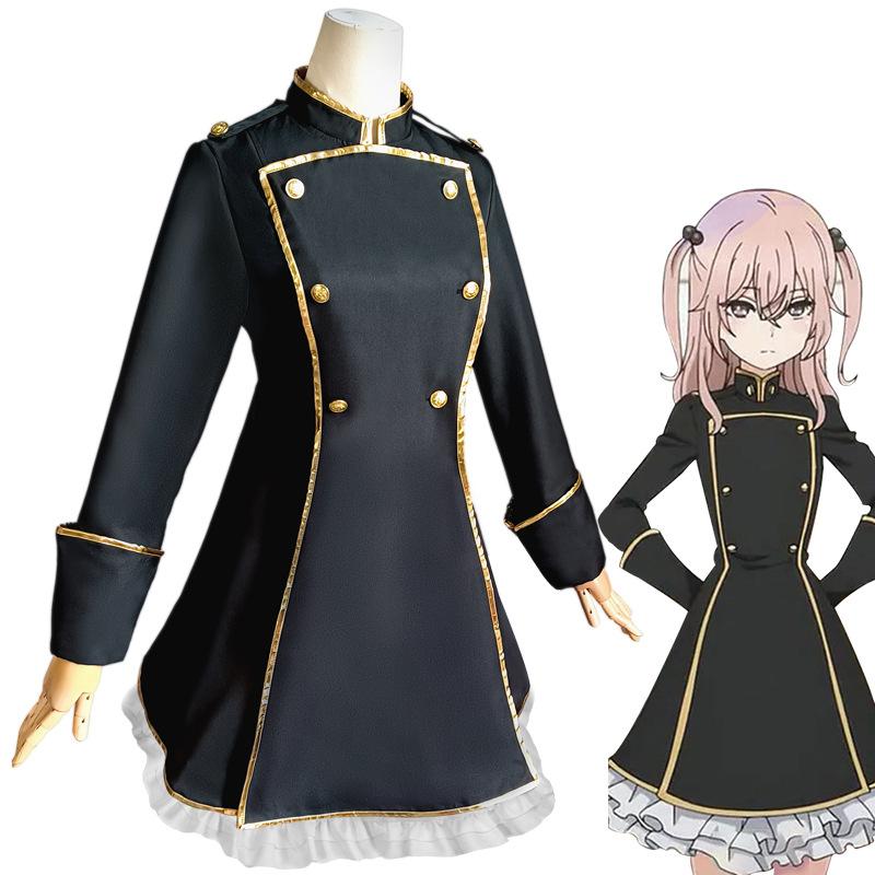 Anime My Dress-Up Darling Cosplay Inui Sajuna Hat Wig Full Set Black Dress Coat Women Uniforms Halloween Carnival Costumes