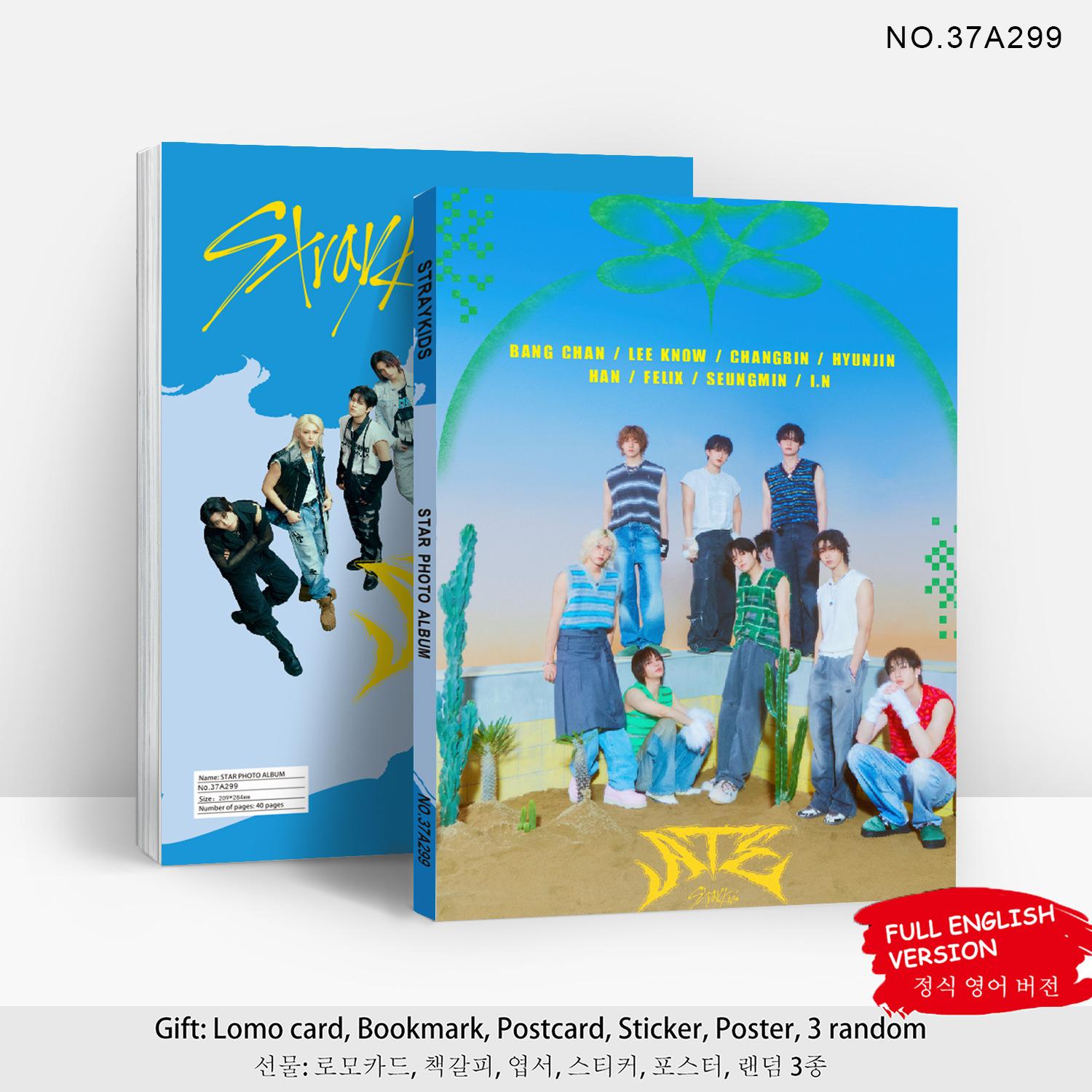 Album Photo Haute Définition Durable Straykids Dominate Seoul World Tour 80 Pages Avec Cartes Lomo Collectionnables Marque-page Autocollant Affiche Pour Fans de Pop blue