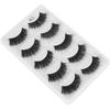 5 Paar dicke, dichte falsche Wimpern, dreidimensionales, langes, lockiges, falsches Wimpern-Make-up-Tool(D46 )
