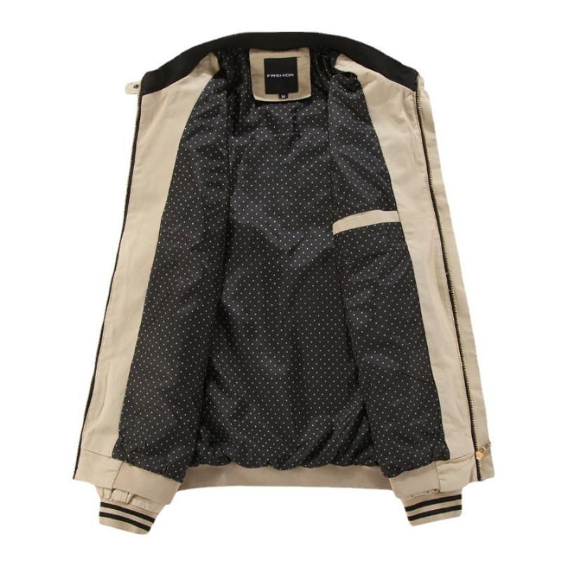 Giacca Primavera e Autunno Giacca Casual Giovanile Uomo Collo Alto Slim Cappotto da Uomo Uomo