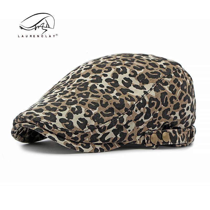 Fashion Personality Leopard Print Beret Female British Retro Forward Hat Casual Painter Hat Anti-cap Tide