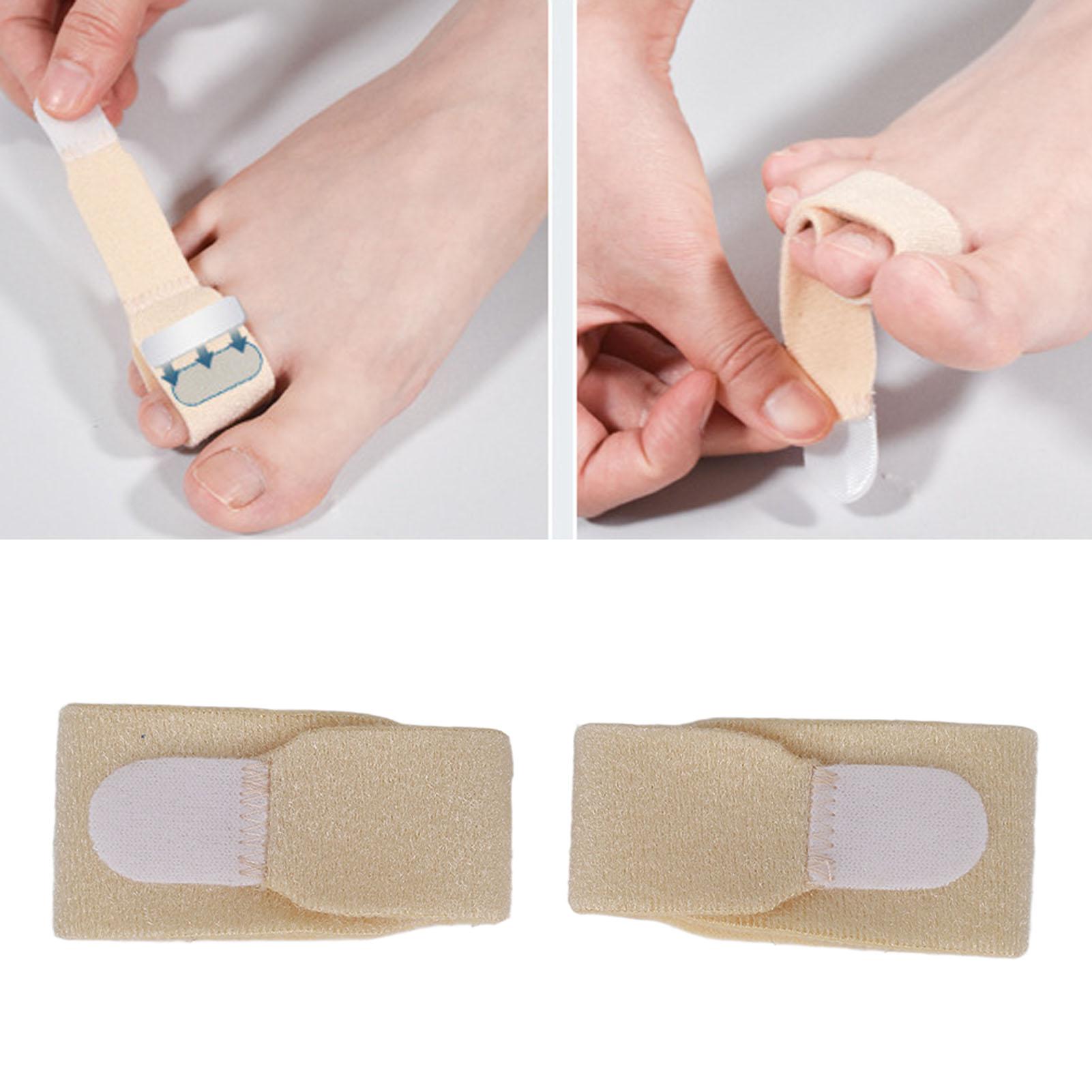 Toe Splint Wrap Skin Color Soft Ergonomic Fabric Toe Separator Strap 2pcs Toe Separator Wrap S