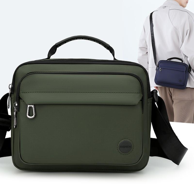 Men's Crossbody Bag - Multi-Compartment Business Shoulder Bag with Adjustable Strap, Compact Design for Travel & Everyday Use