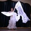 Halloween Rave 1.5 Meters Carnival Led Silk Fan Veil Dance Hand Fan Isis Stage Performance Belly Dancing Party Photo Prop