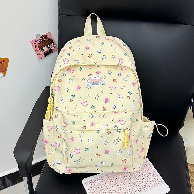 Schoolbag new cute junior high school ins star backpack fresh middle school girl large capacity versatile high value back