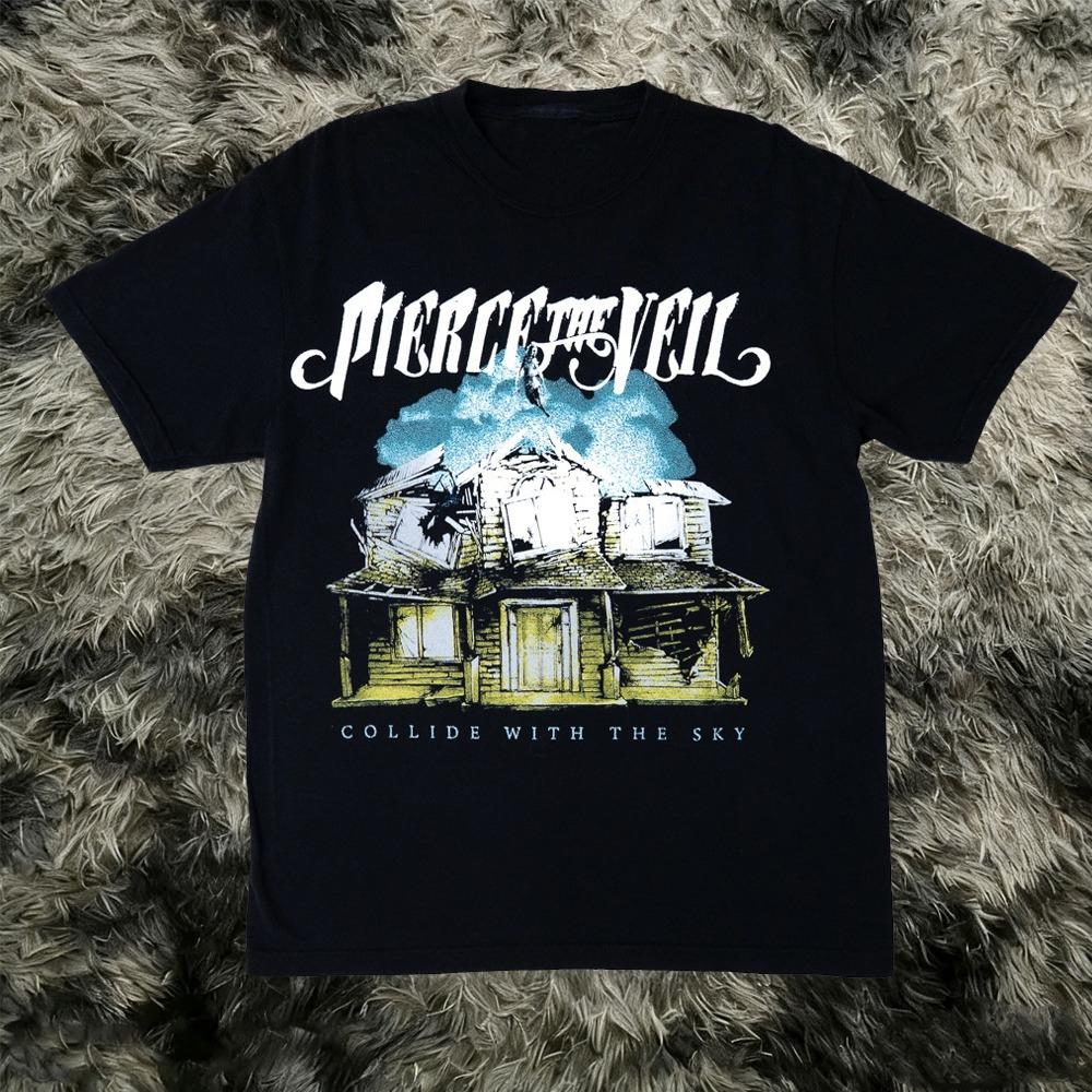 Maglietta Vintage Pierce The Veil Merchandising Concerto Rock Maglietta Grafica Vintage Abbigliamento Musica Metal Alternativa Maglietta Unisex Regalo per Fan Magliette