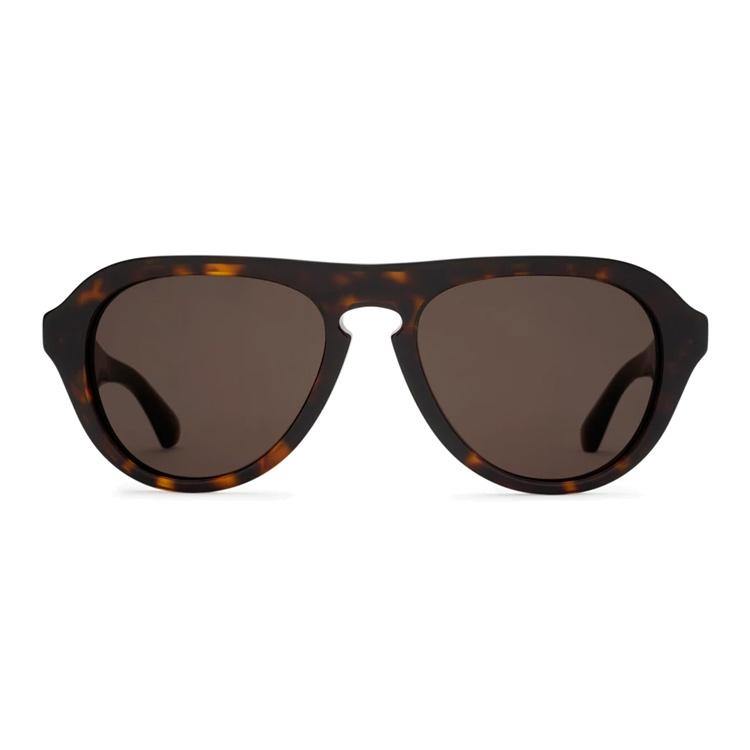 Burberry Patterned Acetate Metal Irregular Sunglasses Unisex Couple Tortoiseshell