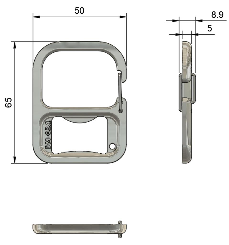 Bottle Opener Carabiner Stainless Easy To EDC for Those Who Like Outdoor and Fishing [Tool Design] Steel, Lightweight, Carry, Gear, Activities,
