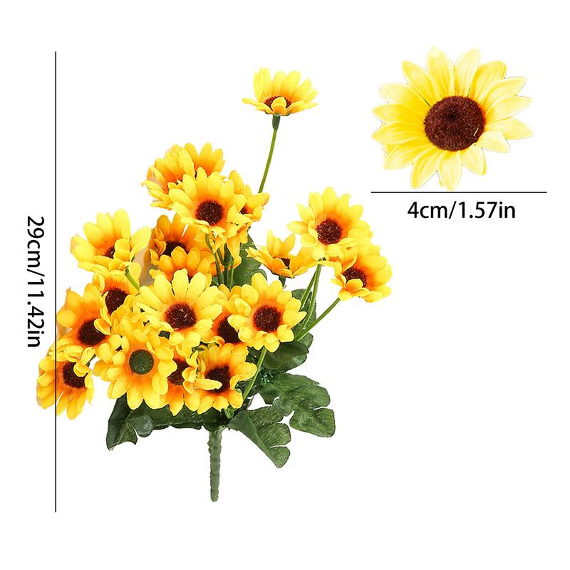 Artificial Sunflowers Sunflower Fakeflowers Set Of 24 Pieces Kitchen Bouquet Sunflower Centerpieces For Wedding Fall Autumn