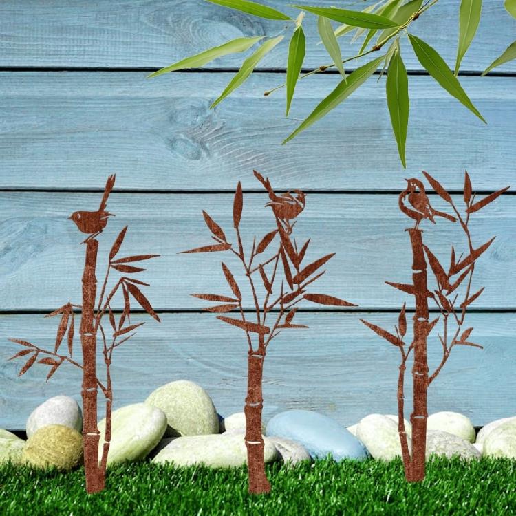Rusty Metal Ground Post For Outdoor Spaces Multipurpose Plant Support And Decoration Simple Installation Gardens