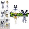Cute Zoonomaly Plush Misfit Animal Zoo Stuffed Toy Short Fur Sitting Standing Skull Ghost