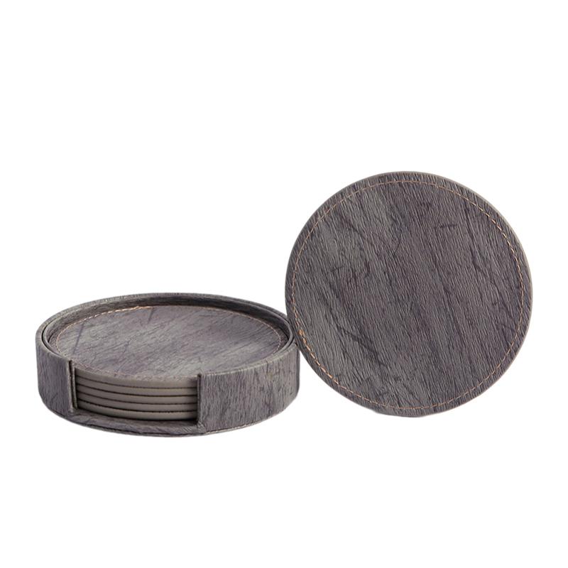 6 Stück Langlebiges Wasserdichtes Leder Untersetzerhalter Set Tischplatten Schutz Kaffeetassen Kissen Antihaft Auslaufsicher Getränkeuntersetzer Zuhause