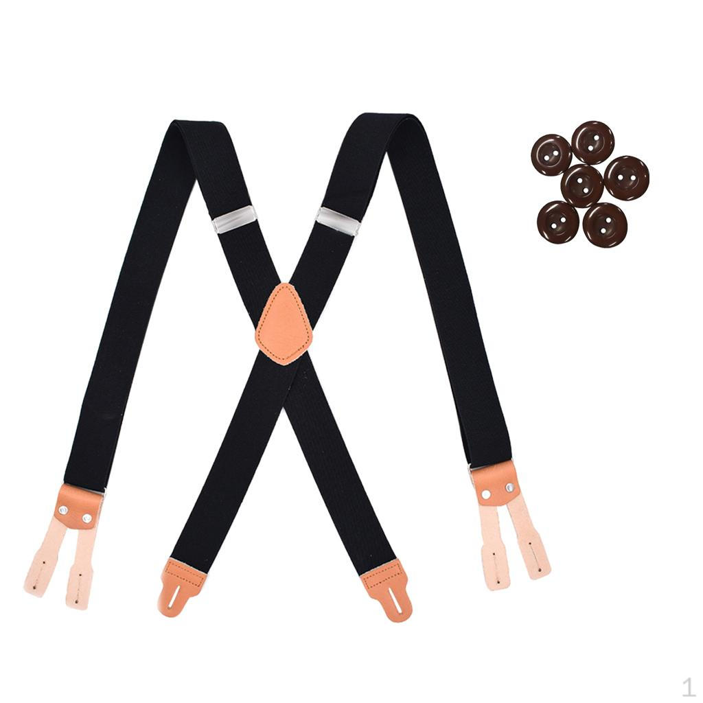 Кожаные пуговицы Y-образной формы, подтяжки, тяжелые