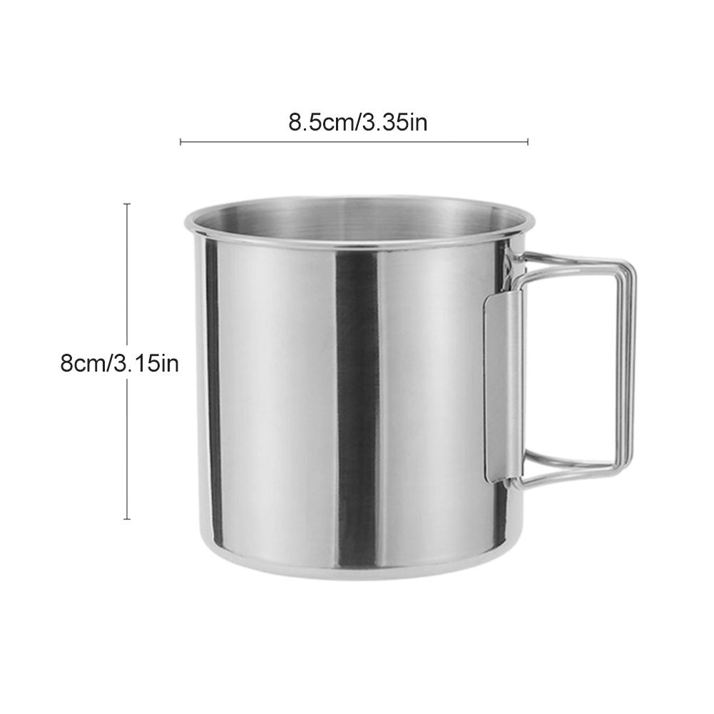 Camping Becher Edelstahl Kaffeetasse Tourist Geschirr Picknick Utensilien Outdoor Küche Ausrüstung Kochen Set Kochgeschirr Wandern