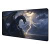 Mysterious black giant dragon large Mouse Pad Desk Mat Stitched Edge NonSlip Gaming pad Mouse carpet Dragon magic playmat