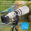 XILETU Aluminum Alloy Universal Tripod Head for DSLR Cameras and Supports Panoramic Maximum Weight Capacity of Ideal for Wildlife and Bird Includes
