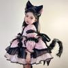 Mädchen Luna Katze Prinzessin Lolita Kleid - Süßes Halloween Cosplay Kostüm
