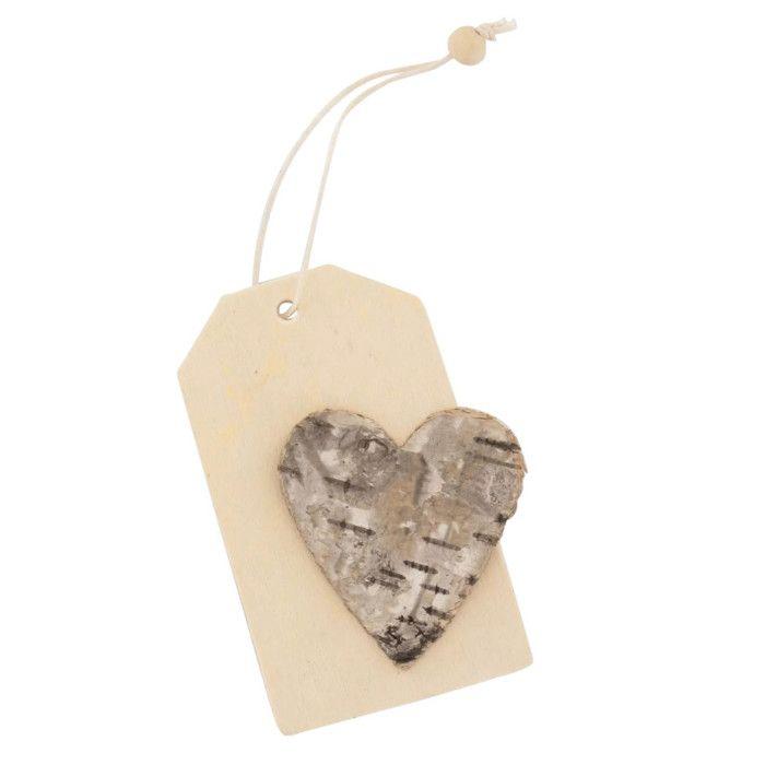 Ornaments - Nature Decor - Birch Heart - 18 Grs - Beige - Unisex