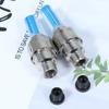 2Pcs Motorcycle Wheel Neon Light LED Motion Sensor Waterproof Decorative Light Car Bicycle Wheel Tire Nozzle Valve Cap Light