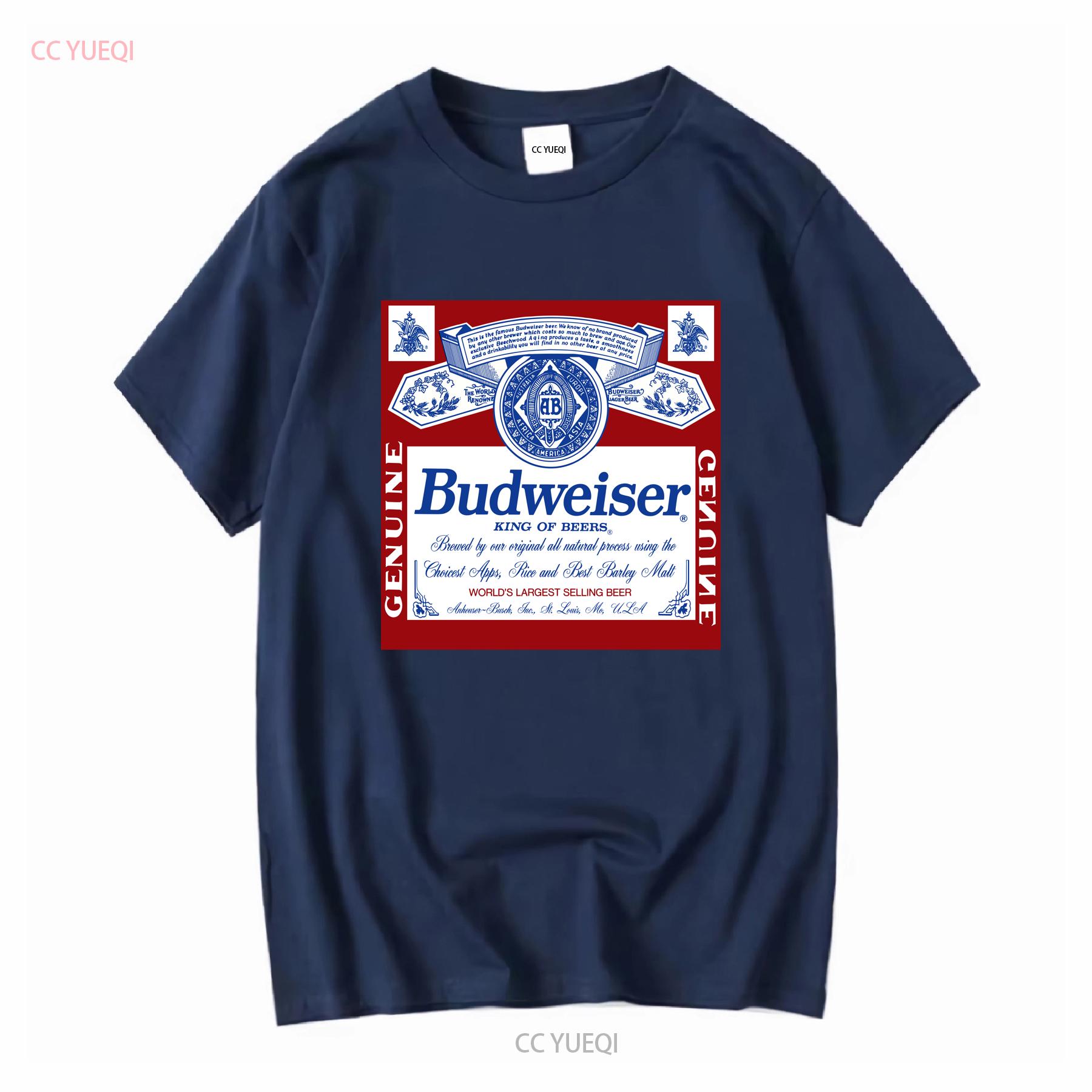 

Офіційно ліцензована футболка Budweiser вінтажна прана дизайнерський одяг стрітвеар Повсякденна унісекс Дихаюча Злегка розтяжна M