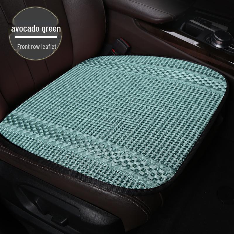 Breathable Ice Silk Car Seat Cushion - Universal, Non-Slip, Cute Solid Color, Suitable for All Seasons