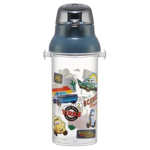 Skater Water Bottle 480ml Disney Cars 24 Plastic Clear Bottle for Children Made in Japan PSB5TR-A
