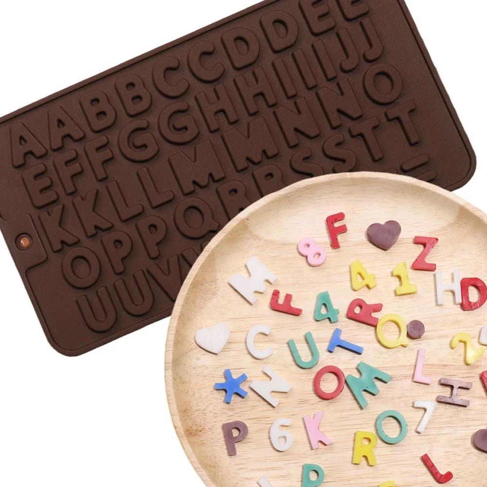 Silicone Mould 26 Letters Numbers Alphabet Cake Decorating Bakeware Chocolate Mold Cooking Tools Food DIY Baking Accessories