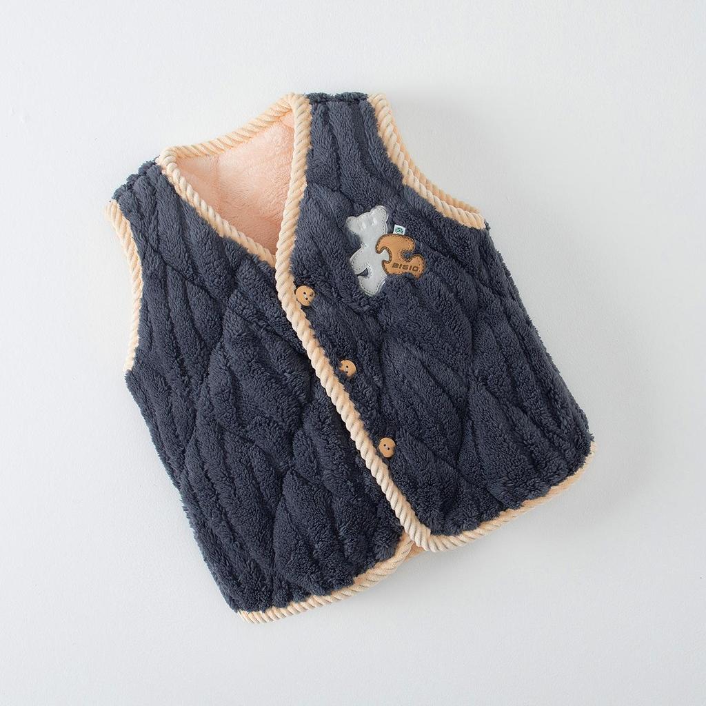 Kinder Flanell-Schlafweste mit Fleece-Futter: Verdicktes Korallenfleece-Baumwollmaterial für Jungen & Mädchen